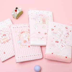 Kawaii Cherry Sweet Sauce Rabbit Notebook - DIY Journal - Organizer - Cute Planner - School Supplies