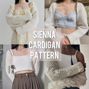 Sienna Cropped Cardigan Pattern - PDF