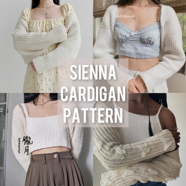 Sienna Cropped Cardigan Schnittmuster - PDF