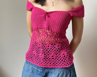 トップス CROCHET COLOR SCHEME MOTIF BUSTIER hq720.jpg?sqp=-