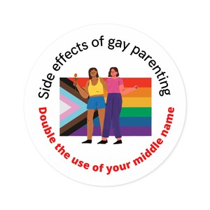 2 Moms Round Stickers, Indoor/Outdoor