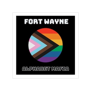 Fort Wayne Alphabet Mafia Outdoor Stickers, Square, 1pcs