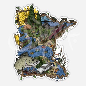 Minnesota Summer Vinyl Sticker