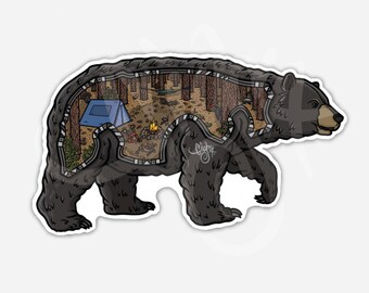 Bear Pines Vinyl Sticker