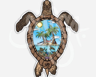 Turtle Island Vinyl Sticker