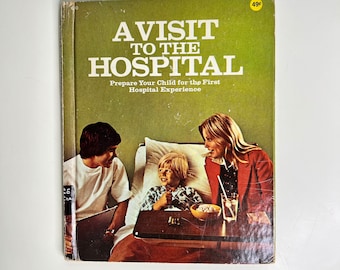 Vintage Een bezoek aan het ziekenhuis Wonderboek 1974 Bereid je kind voor op de eerste ziekenhuiservaring