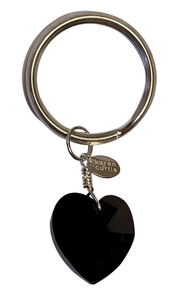 Sterling Silver Swarovski Heart Keyring NEW $375 Judith Ripka