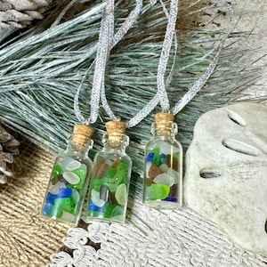 Sea Glass in a Bottle Ornament