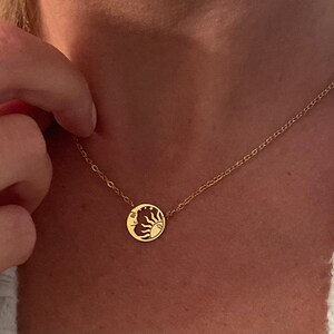 Finely crafted sun and moon necklace, 18k gold plated • minimalist • Individual gift for her • Handmade item