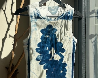 Beetlebloom II Cyanotype Crop Top