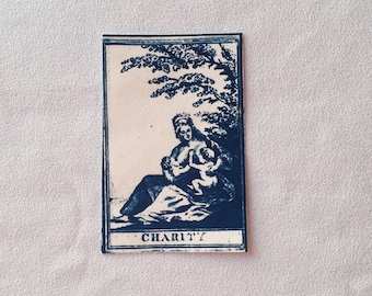 Cyanotype Charity Tarot Card