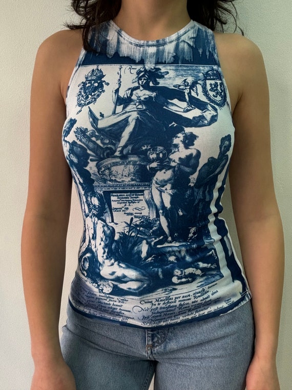 PHOTOCOPIEUGRAPHIC-PRINT SLEEVELESS TOP