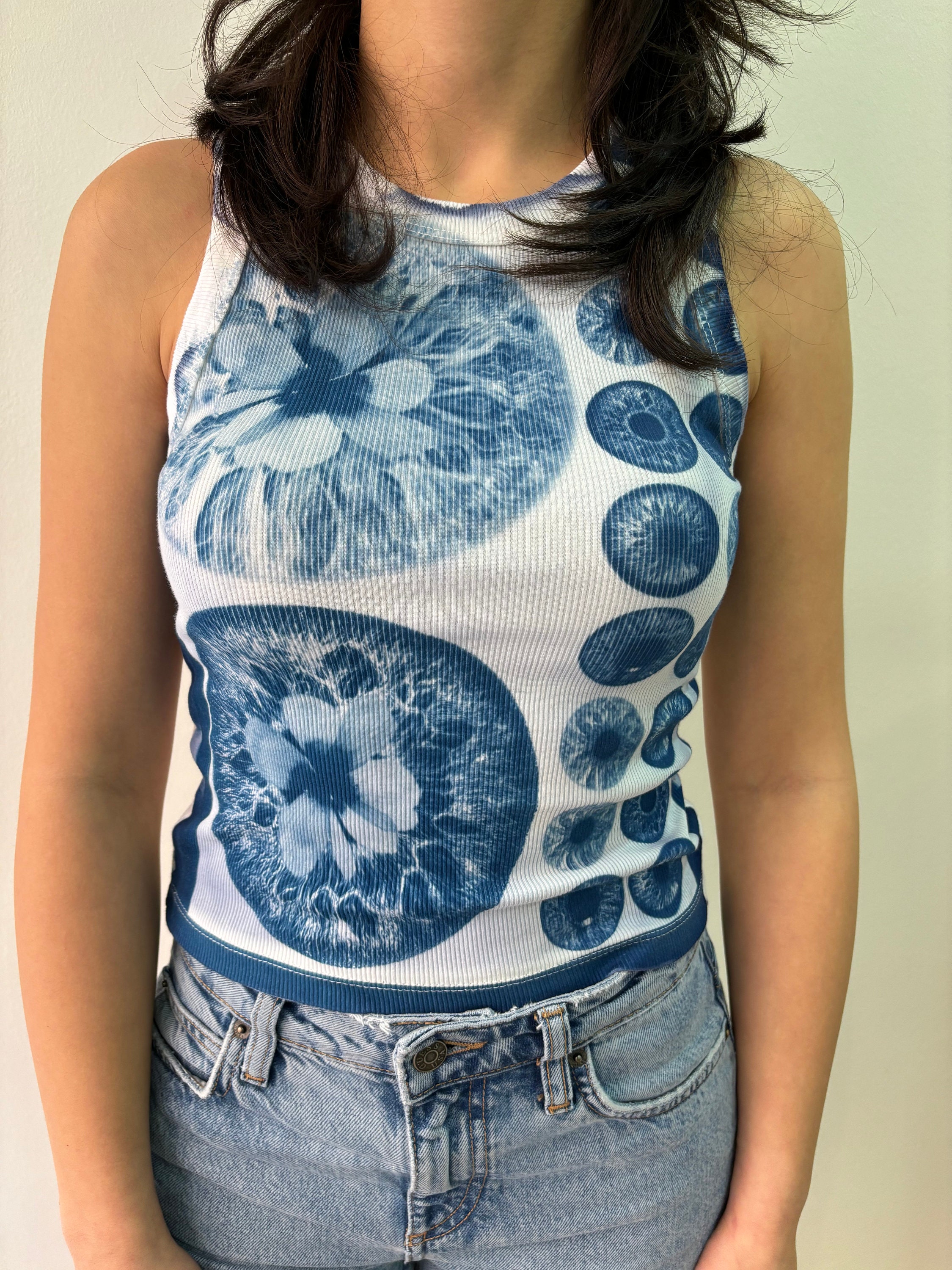 Iris Flower Cyanotype Crop Top - Etsy