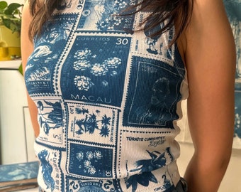 Full of Stamps Crop Top