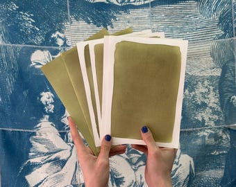 DIY Cyanotype Kit - 6 Pre-Coated A5/A6 Sun Print Papers, 2 Transparencies & Guide