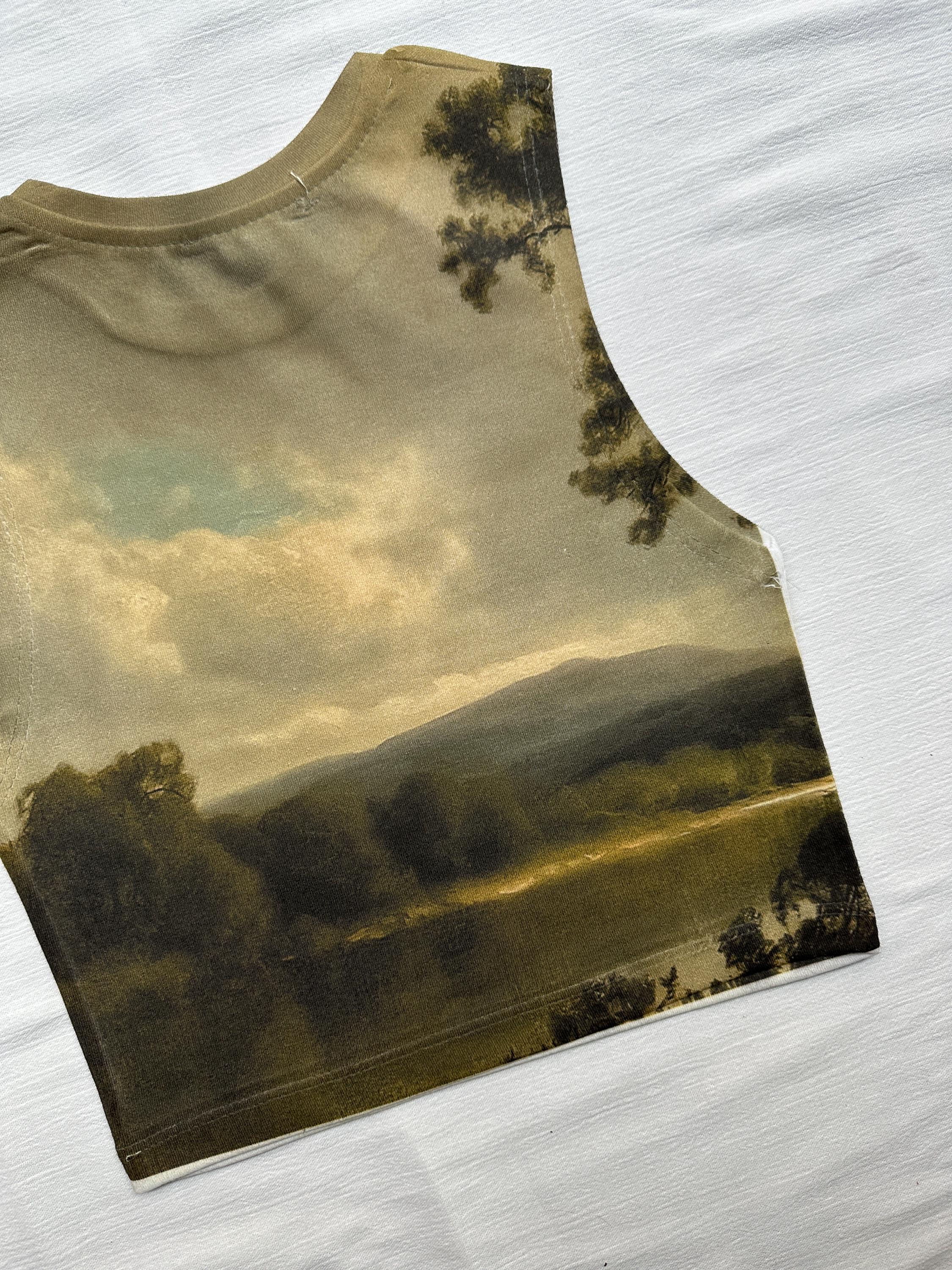 Landscape Print Crop Top: Handmade Cotton DTG Printed Top - Etsy