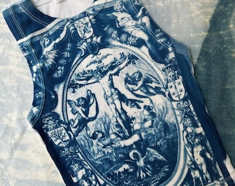 Jesus Cyanotype Crop Top