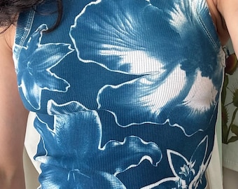 Floral Cyanotype Crop