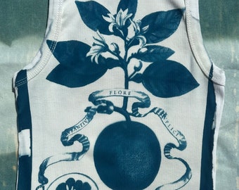 Flore Cyanotype Crop Top