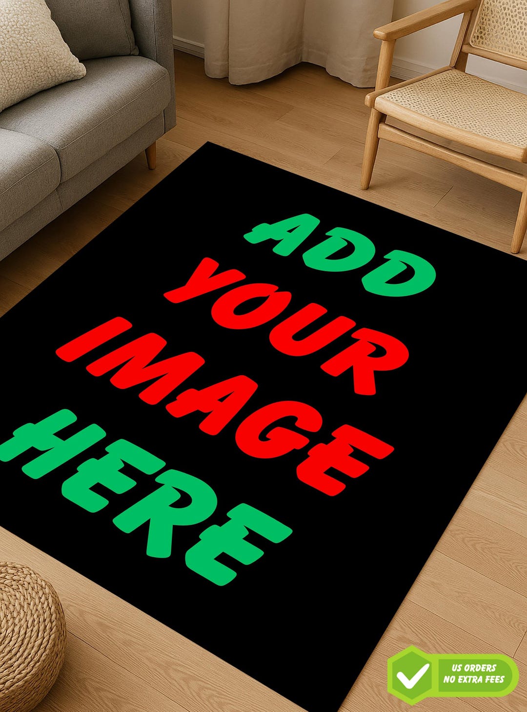 Area Rug Label Custom Rug, Personalized Logo Carpet, Custom Photo Rug, Washable Area ...