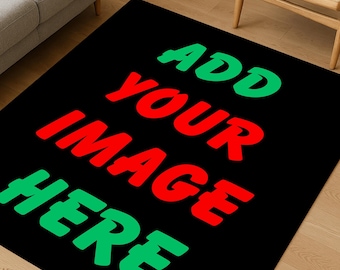 Custom Rug, Personalized Logo Carpet, Custom Photo Rug, Washable Area Rug, Design Your Own Gift