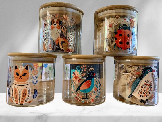 Airtight Glass Tea Jar: Bamboo Lid, Nordic Design