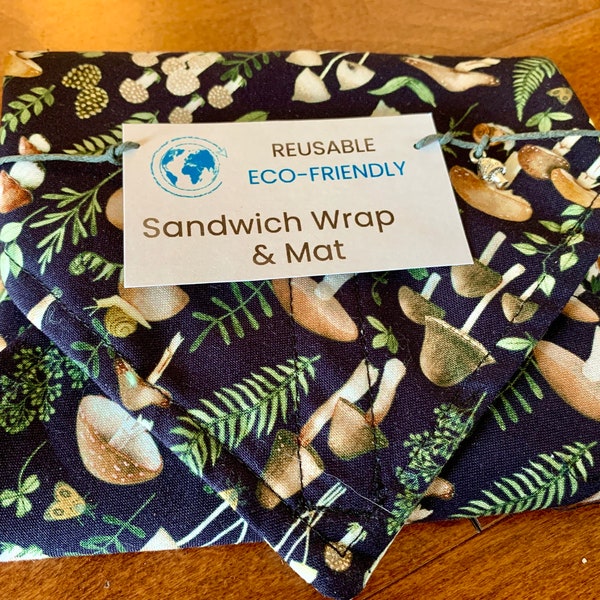 Reusable Washable Waterproof Sandwich Wraps Lunch Sustainable