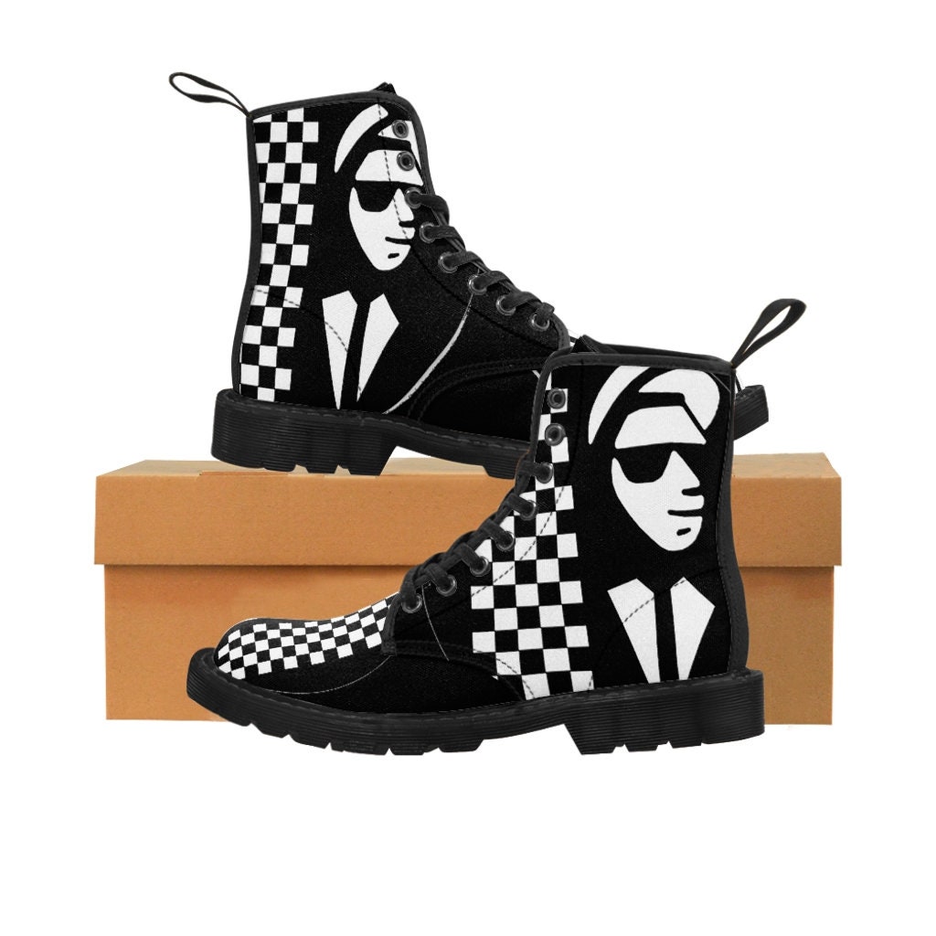 Ska Two Tone 2 Tone Women's Canvas Boots. the Specials - Etsy UK