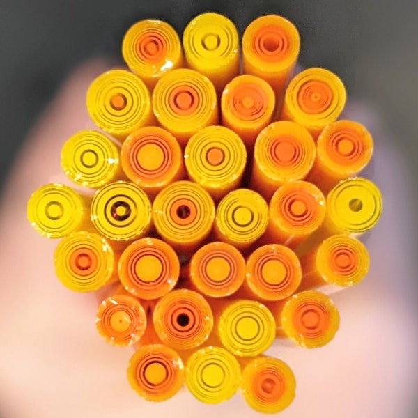 COE 90 Murrini | California Poppies 1oz | Millefiori, Murrine, Vitrigraph, Bullseye Murrini, Glass Cane, Glass Slices