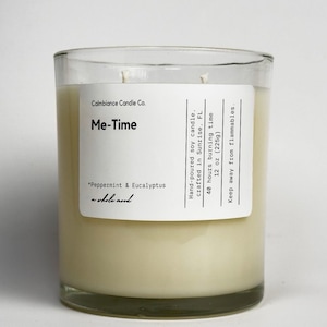 Natural Soy Wax Candle | Peppermint and Eucalyptus Scent | Minty Scent | Bathtub Candle | Home Decor | Homemade Candle | Teacher Gift | Tins