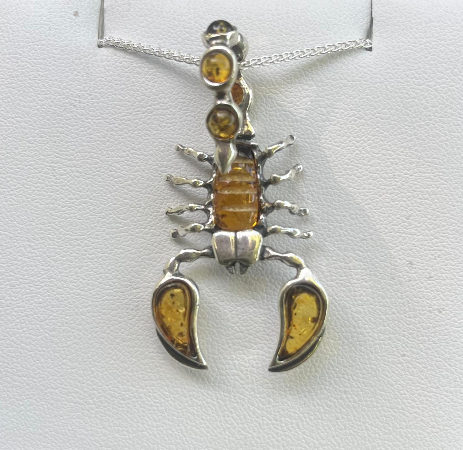 Natural Scorpion In Resin Amber Pendant Necklace - Real Insect Decorative Stone For Jewelry & Home - View #8