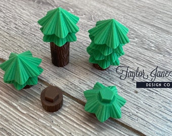 Stacking Evergreen Trees Board Game Upgrade for Earth, Canopy Evergreen