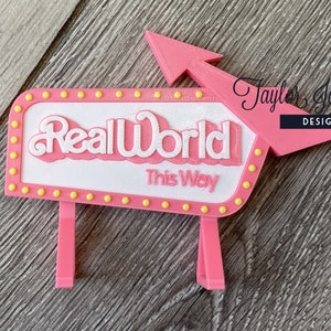 Real World This Way Sign Real World