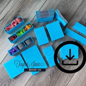 Aquatica +Two Expansions Compatible Board Game Organizer ***DIGITAL FILES ONLY***