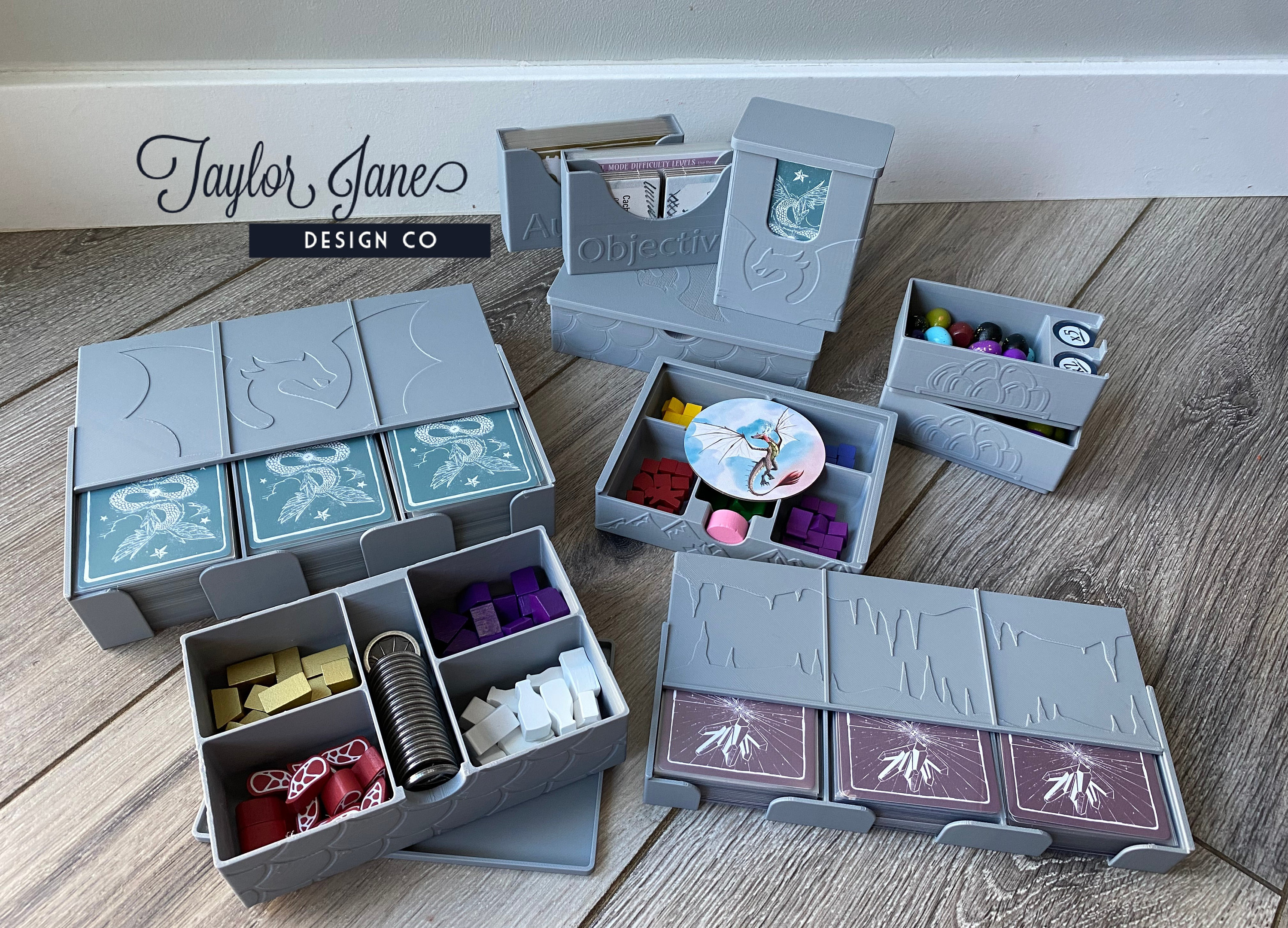 Wyrmspan Compatible Board Game Organizer