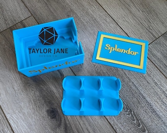 Splendor Sleeve Compatible Board Game Travel Box***NEW DUALCOLOR BOX***