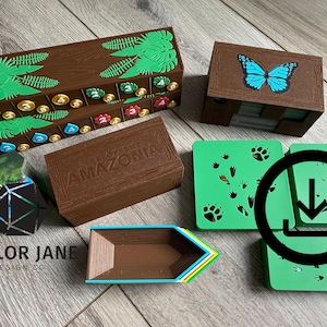 Organizador de juegos de mesa compatible con La vida de la Amazonia ***SOLO ARCHIVOS DIGITALES***