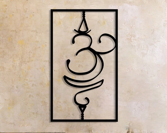 Om Symbol Wall Hanging Om Symbol Wall Decor Brass Om Wall Art Etsy