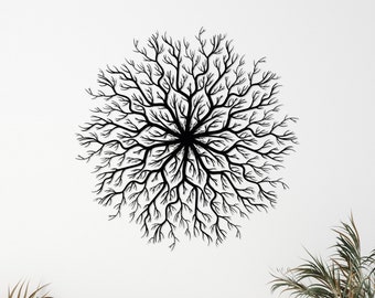 Root Metal Wall Decor, Tree of Life Metal Wall Art, Tree Livingroom Decoration, Unique Boho Home Decor, Bedroom Wall Art,Best Gift for Home