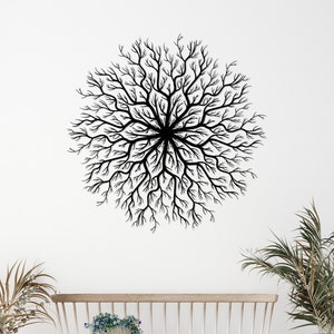 Root Metal Wall Decor, Tree of Life Metal Wall Art, Tree Livingroom Decoration, Unique Boho Home Decor, Bedroom Wall Art,Best Gift for Home