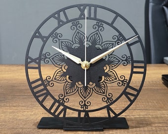 Reloj de sobremesa clásico para oficina, reloj de escritorio de metal,  reloj de regalo de mediados de siglo, reloj de oficina para el hogar, reloj