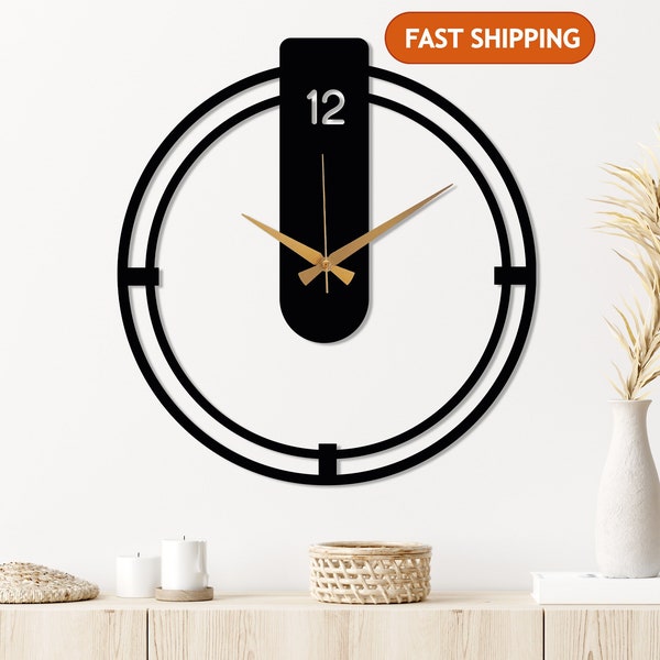 Minimalist Modern Metal Wall Clock, Special Design Clock, Silent Clockock, Wanduhr, Horloge Murale, Best Housewarmng Gift