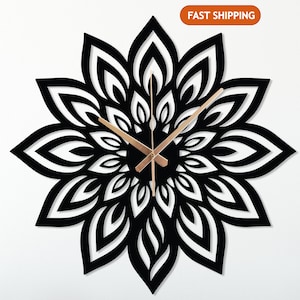 Mandala Metal Wall Clock, Modern Home Clock, Mandala Clock Gift, Unique Clock, Yoga Room Gift, Boho Clock, Mandala Clocks, Zen Home Decor