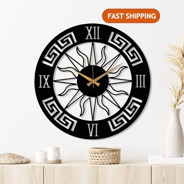 Sun Wall Clock Etsy