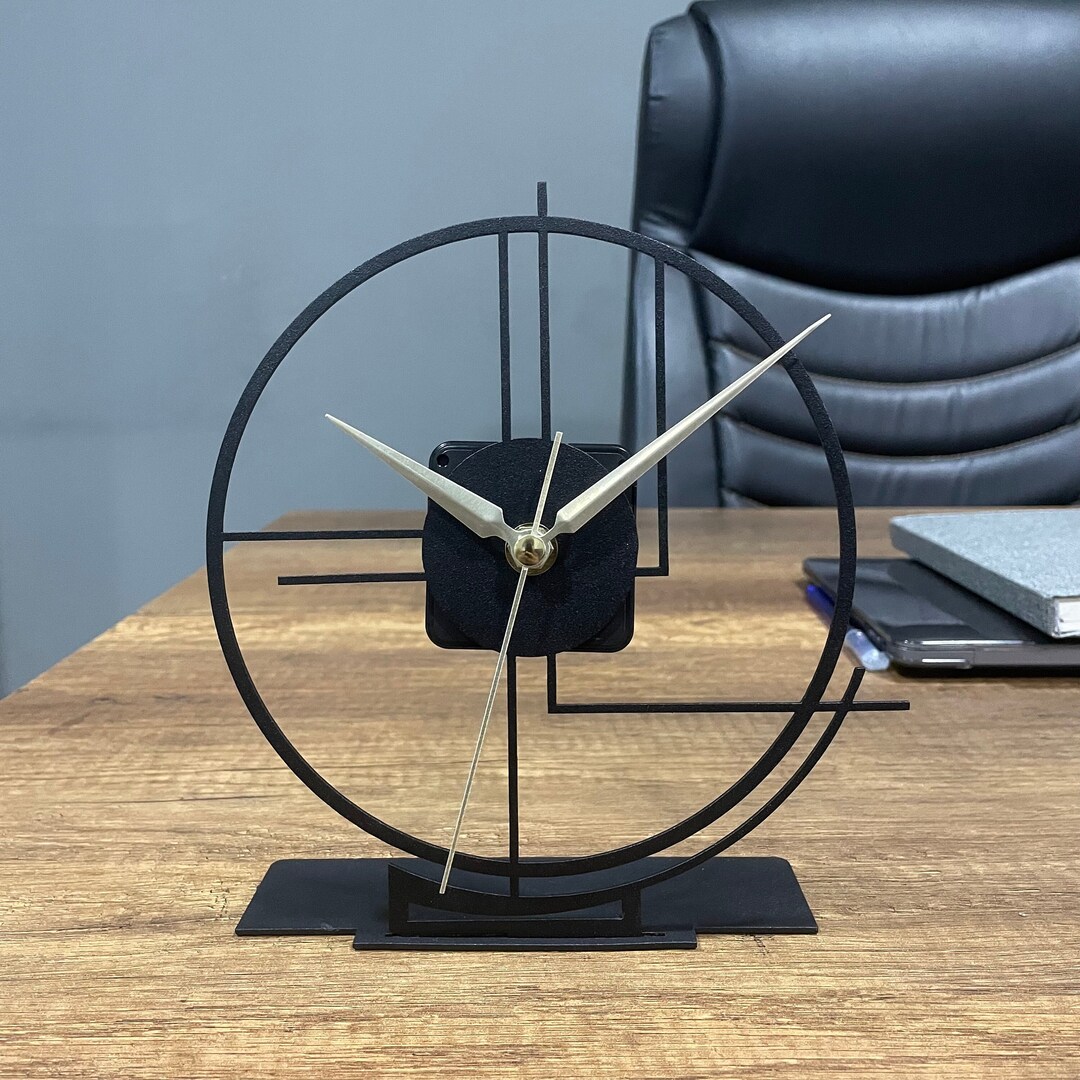 Tabletop Metal Wall Clock, Desktop Silent Clock,home Office Clock ...