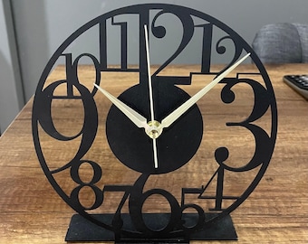 Metal Office Desk Clock, Tabletop Clock, Modern Clock,Numeral Clock,Silent Tabletop Clock,Wall Shelf Decor,Above Desk Decor,New Office Gift
