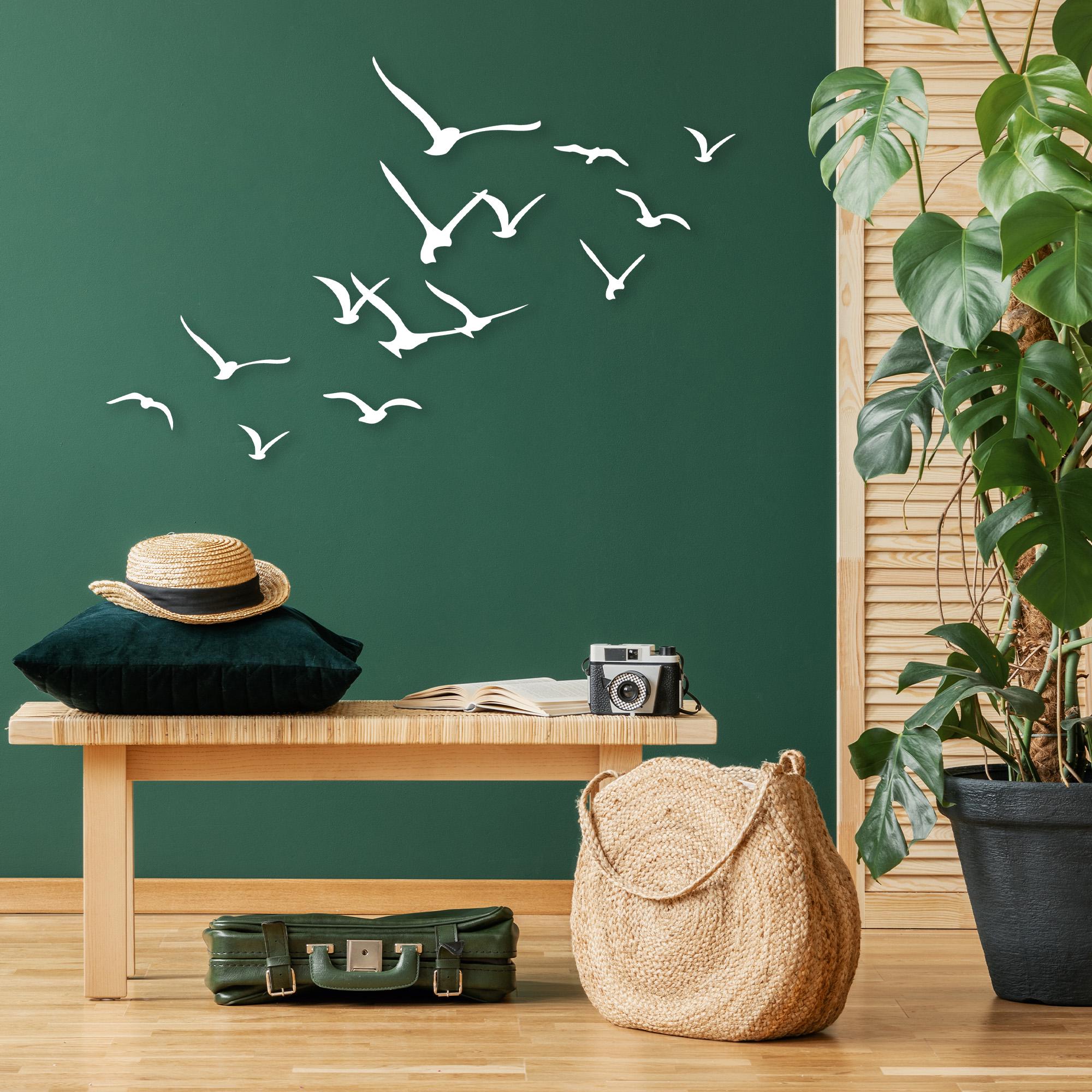 Flock of Birds Metal Wall Decor, Steel Bird Wall Decor, Boho Home Gift ...