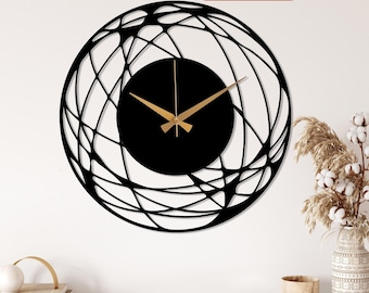 Minimalist Design Large Wall Clock, Modern Unique Wall Clock Art, Abstract Wall Clock, Home Decor Art, Oversize Metal Wall Clock, Wanduhr