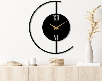 Minimalist Metal Wall Clock, Modern Design Wall Clock Art, Clock for Wall, Wanduhr, Horloge Murale, Oversize Silent Wall Clock, Home Decor