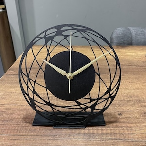 Reloj de sobremesa de metal, reloj decorativo para oficina, reloj de escritorio, regalo de oficina, idea de regalo empresarial, reloj de escritorio de metal silencioso, reloj decorativo para estantería.
